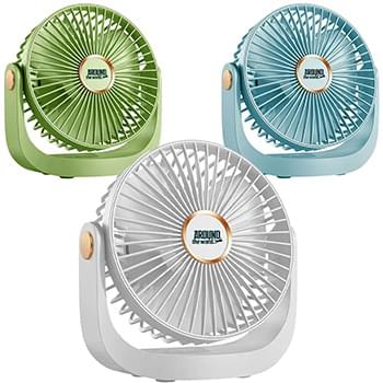 5-Speed Portable Rechargeable Desk Fan with Cover