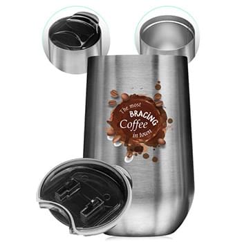 14 oz Stainless Steel Mugs w/ Slide Lock Lid