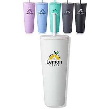 24 oz. Kenai Plastic Tumblers with Straw