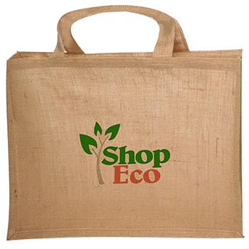 16" W x 14" H Large Jute Tote Bag