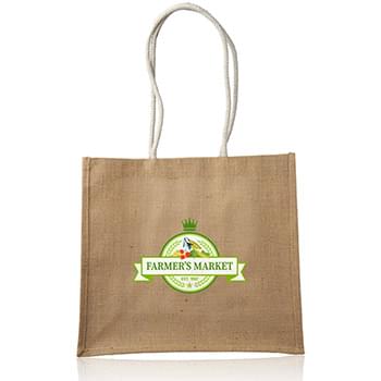 16" W x 14" H Jute Bag with Rope Handle