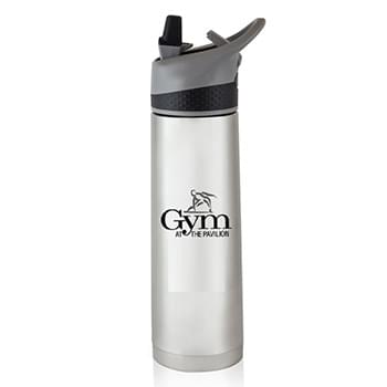 18oz. Stainless Steel Vacuum Bottles w/ Straw Lid