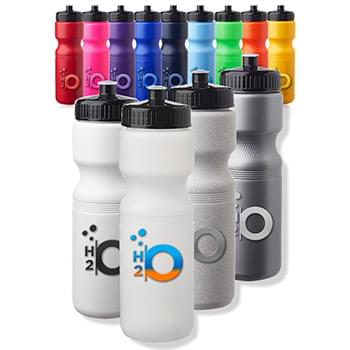 28 oz Push Cap Plastic Water Bottle