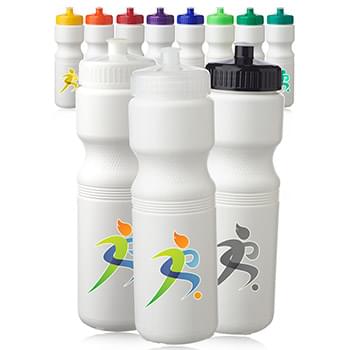 28 oz. Push Cap Plastic Water Bottle