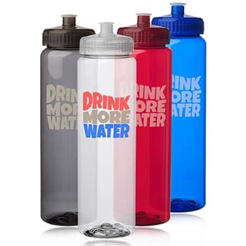 32 oz Poly-Clear Plastic Water Bottle