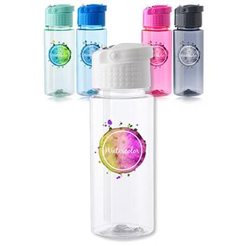 17 oz. Transparent Plastic Water Bottle with Carrying Handle